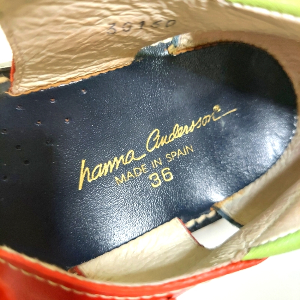 Hanna Anderson Multicolor Leather Ankle Strap Fisherman Sandals Women's Size 36 - Picture 5 of 16